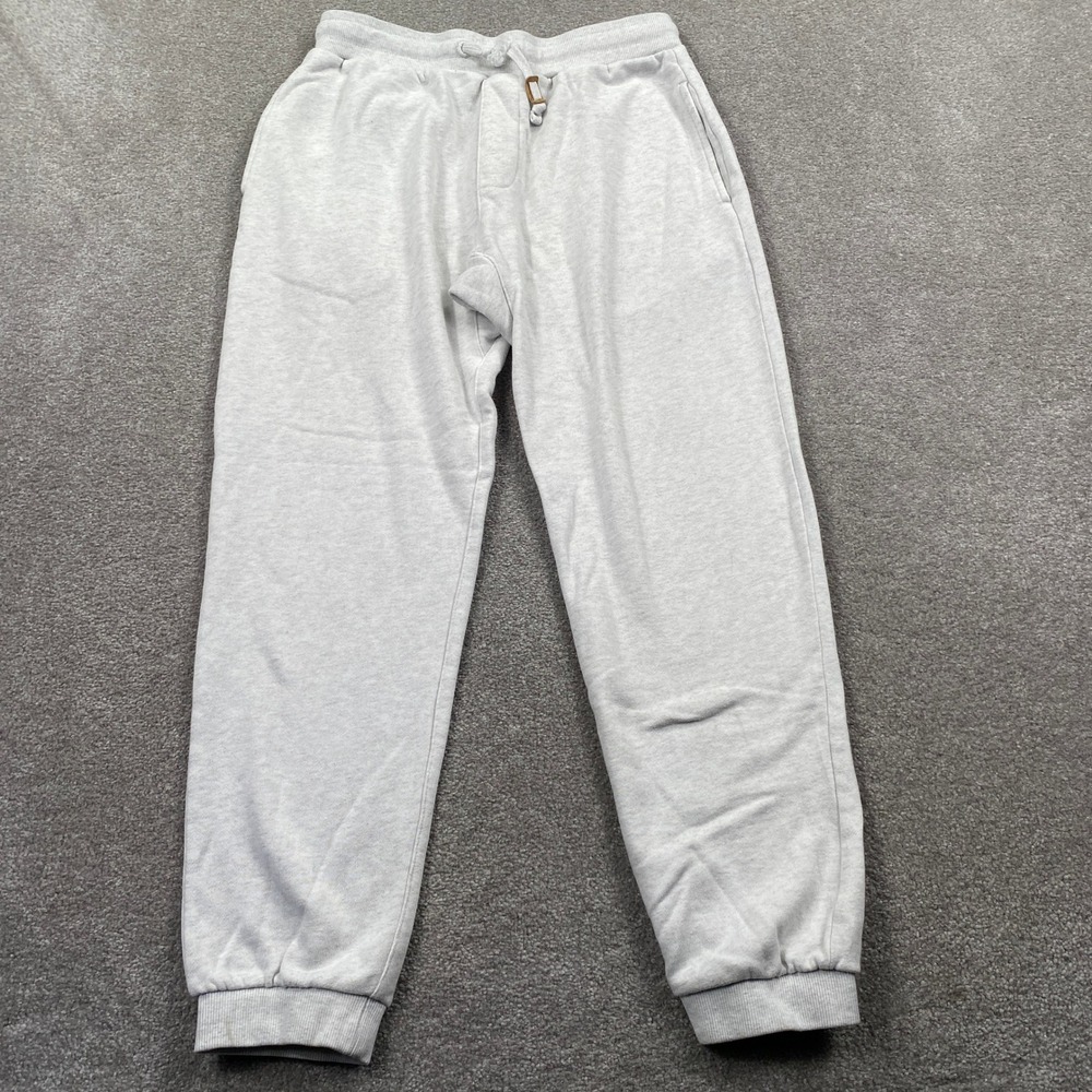 TenTree Sweatpants Mens Small Heather Gray Fleece Joggers Elastic Waistband